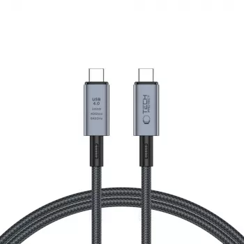 TECH-PROTECT ULTRABOOST MAX USB 4.0 8K 40Gbps Type-C -kaapeli PD240W 100cm harmaa