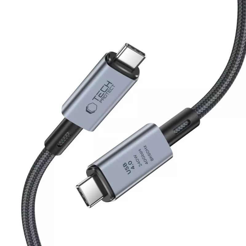 TECH-PROTECT ULTRABOOST MAX USB 4.0 8K 40Gbps Type-C -kaapeli PD240W 200cm harmaa