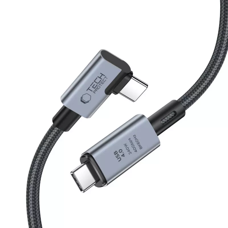 TECH-PROTECT ULTRABOOST MAX “L” USB 4.0 8K 40Gbps USB-C -kaapeli PD 240W 150cm harmaa