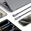 TECH-PROTECT ULTRABOOST MAX “L” USB 4.0 8K 40Gbps USB-C -kaapeli PD 240W 150cm harmaa
