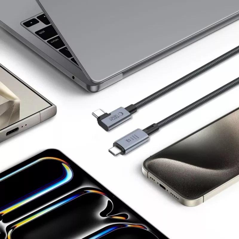 TECH-PROTECT ULTRABOOST MAX “L” USB 4.0 8K 40Gbps USB-C -kaapeli PD 240W 150cm harmaa