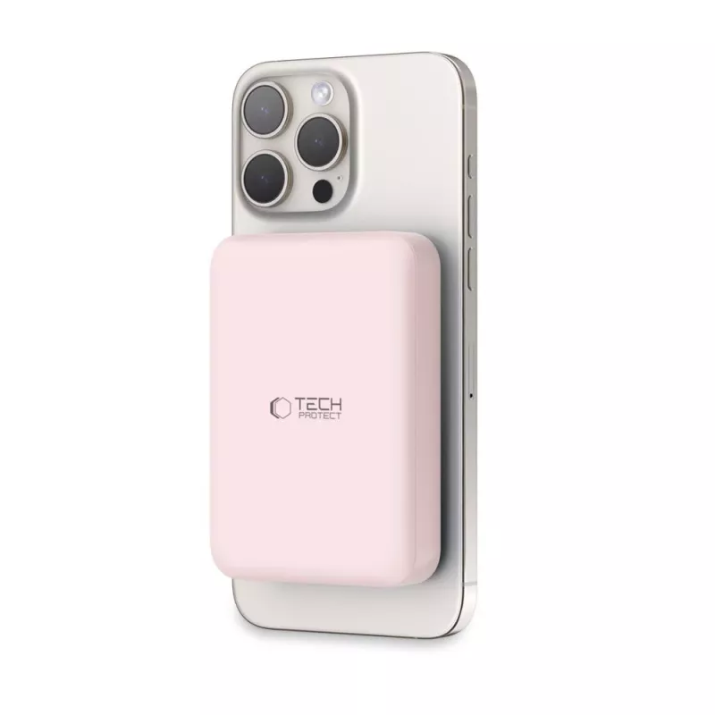 TECH-PROTECT PB11 LIFEMAG MagSafe -varavirtalähde 10000mAh pinkki