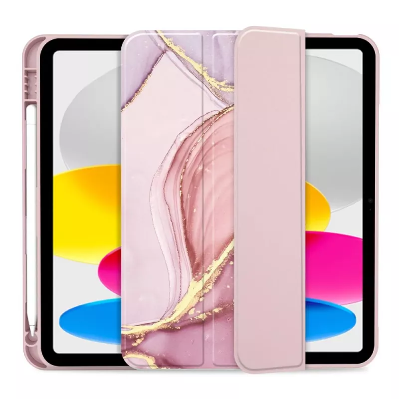 Tech-Protect SC Pen -kotelo iPad 10.9 (10th Gen, 2022) / iPad 11 (2025) -tableteille, marmori