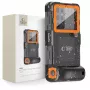 TECH-PROTECT IPX8 yleinen sukellusvedenpitävä kotelo musta/oranssi