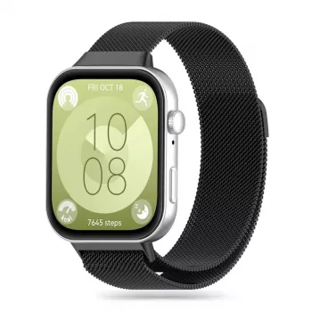 TECH-PROTECT Milanese Loop -ranneke Huawei Watch Fit 3 - musta