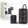 TECH-PROTECT PC3X6 virtapistorasia 3 USB & 3 Type-C & 3 pistorasiaa 200cm musta