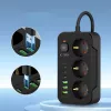 TECH-PROTECT PC3X6 virtapistorasia 3 USB & 3 Type-C & 3 pistorasiaa 200cm musta