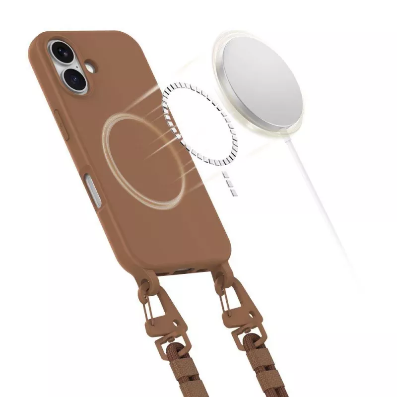 Tech-Protect Magnecklace MagSafe iPhone 16 Chocolate Brown