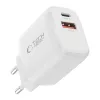 TECH-PROTECT NCA30 2-porttinen verkkolaturi PD 30W / QC3.0 + Lightning-kaapeli valkoinen