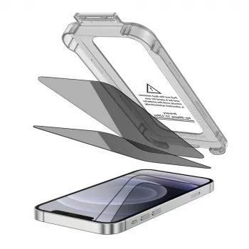 TECH-PROTECT Quick Set Spy+ Privacy karkaistu lasi -näytönsuojus Apple iPhone 12 / iPhone 12 Pro (2 kpl:n pakkaus)