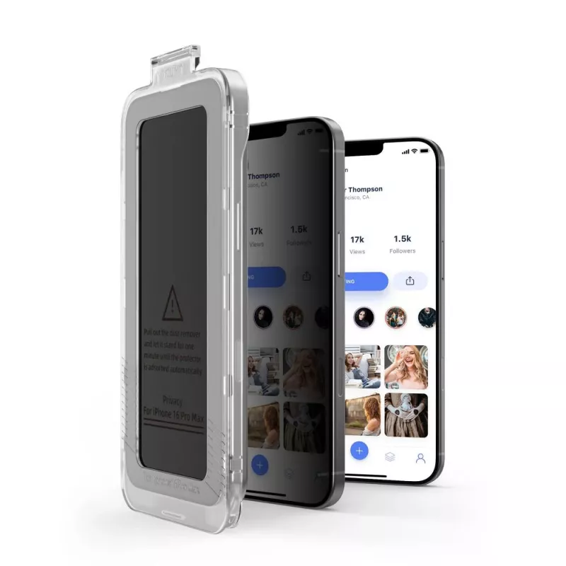 TECH-PROTECT Quick Set Spy+ Privacy karkaistu lasi -näytönsuojus Apple iPhone 12 / iPhone 12 Pro (2 kpl:n pakkaus)