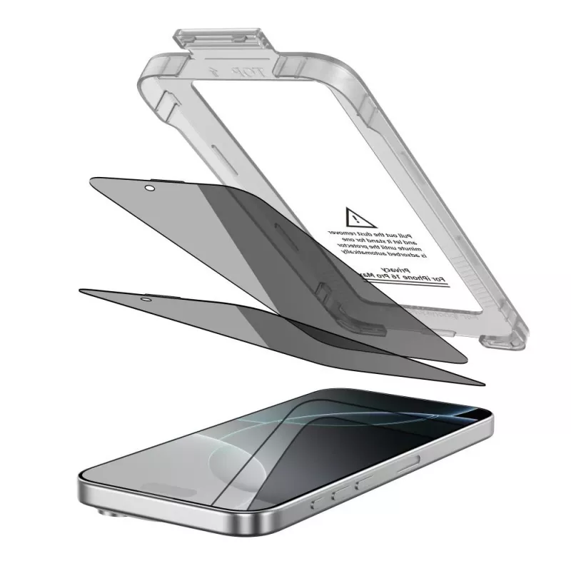 TECH-PROTECT Quick Set SPY+ Privacy -näytönsuojus 2 kpl:n pakkaus iPhone 16 Pro Max