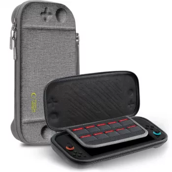 TECH-PROTECT Slim Pouch Nintendo Switch 2, tummanharmaa