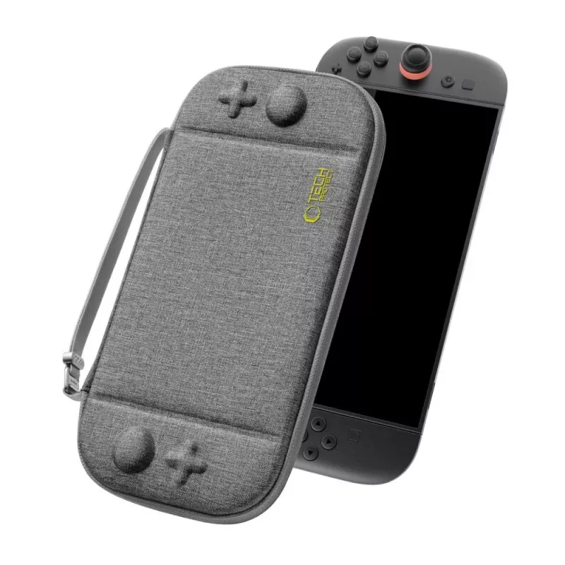 TECH-PROTECT Slim Pouch Nintendo Switch 2, tummanharmaa