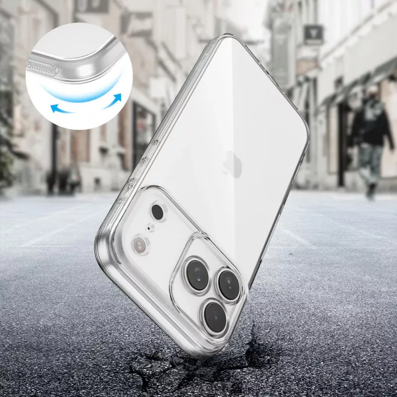 Tech-Protect Flexair iPhone 17 Pro Max läpinäkyvä takakansi