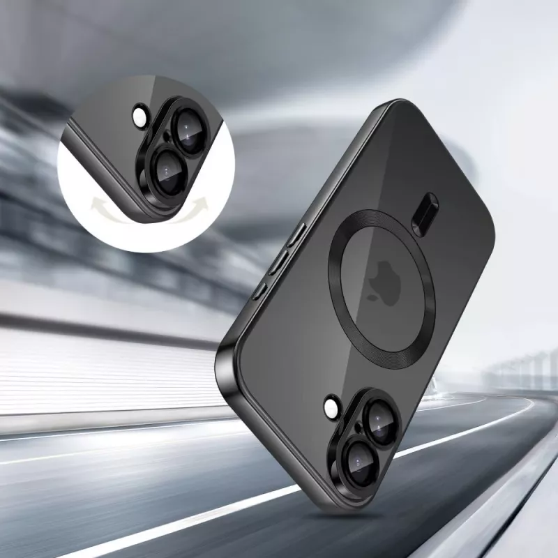 Tech-Protect MagFlex MagSafe iPhone 17 takakuori kiiltävänmusta