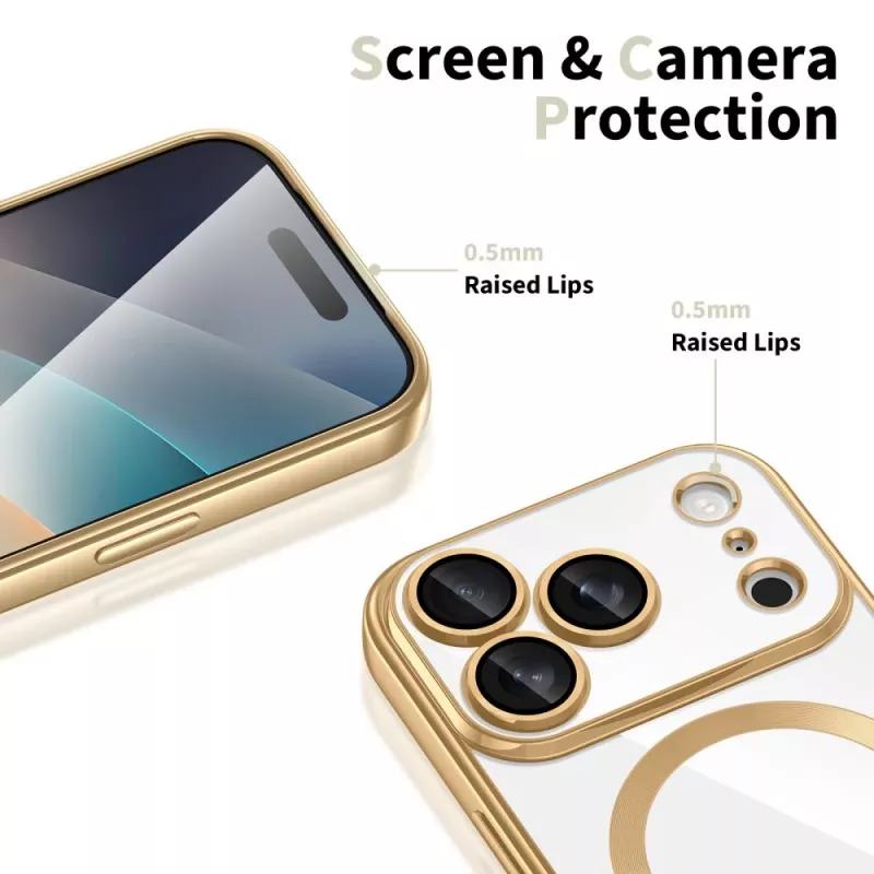 Tech-Protect MagFlex MagSafe kuori Apple iPhone 17 Pro, kiiltävänkulta