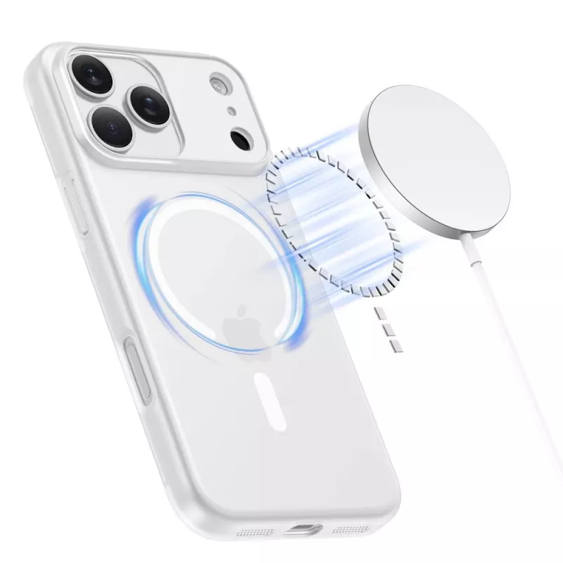 Tech-Protect MagSlim MagSafe kuori iPhone 17 Pro, mattavalkoinen