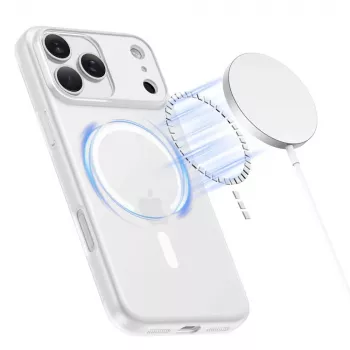 Tech-Protect MagSlim MagSafe kuori iPhone 17 Pro Max, mattavalkoinen