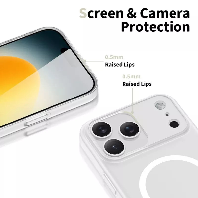 Tech-Protect MagSlim MagSafe kuori iPhone 17 Pro Max, mattavalkoinen