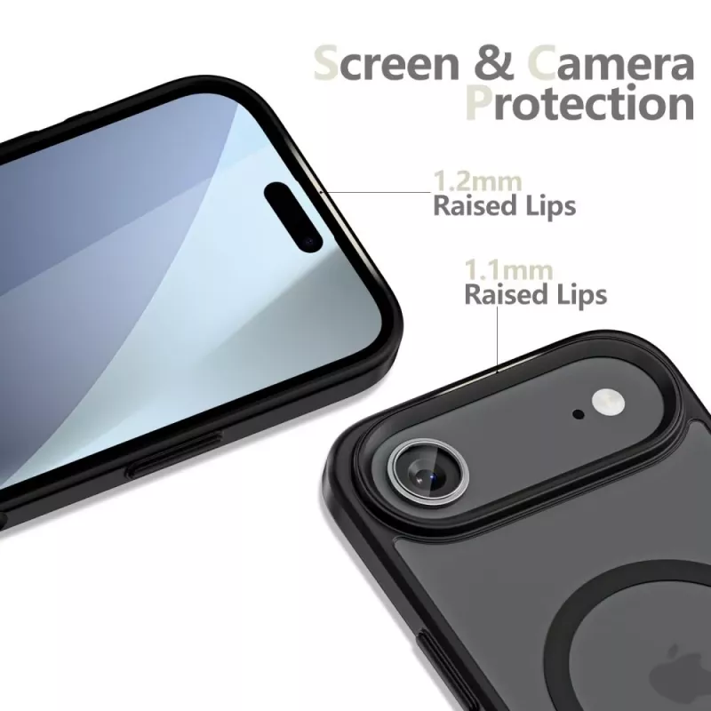 Tech-Protect Magmat MagSafe iPhone 17 Air mattamusta takakuori