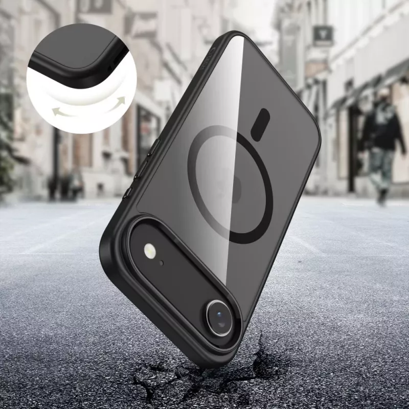 Tech-Protect Magmat MagSafe iPhone 17 Air musta/läpinäkyvä