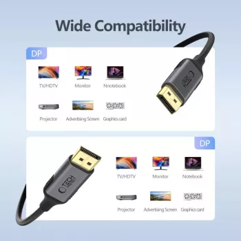 Tech-Protect UltraBoost DisplayPort - DisplayPort -kaapeli 1.4 4K 60Hz 200 cm musta