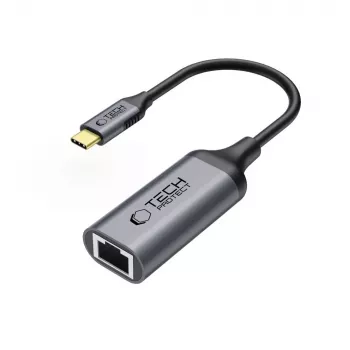 Tech-Protect UltraBoost sovitin USB-C - Ethernet RJ45 1000 Mbps musta