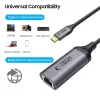 Tech-Protect UltraBoost sovitin USB-C - Ethernet RJ45 1000 Mbps musta