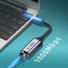Tech-Protect UltraBoost sovitin USB-C - Ethernet RJ45 1000 Mbps musta