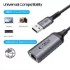Tech-Protect UltraBoost sovitin USB 3.0 - Ethernet RJ45 1000 Mbps musta
