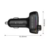 Tech-Protect CC07 3-porttinen autolaturi PD 54W + FM-lähetin Bluetooth musta
