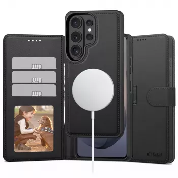 Tech-Protect Wallet MagSafe -kuori Samsung Galaxy S26 Ultra, mattamusta