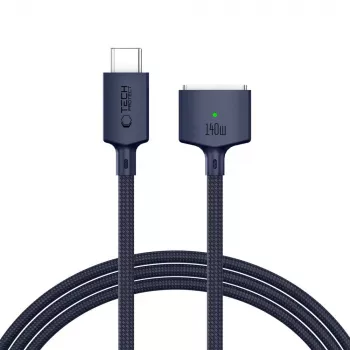 TECH-PROTECT MMC01 ULTRABOOST Magneettinen MacBook-kaapeli USB-C–MagSafe 3 140W 2 m Midnight Blue