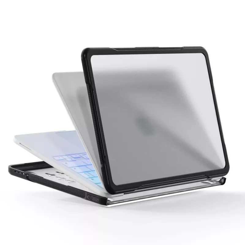 Tech-Protect Velar MacBook Neo 13 2026 kovakuori musta/mattaläpinäkyvä