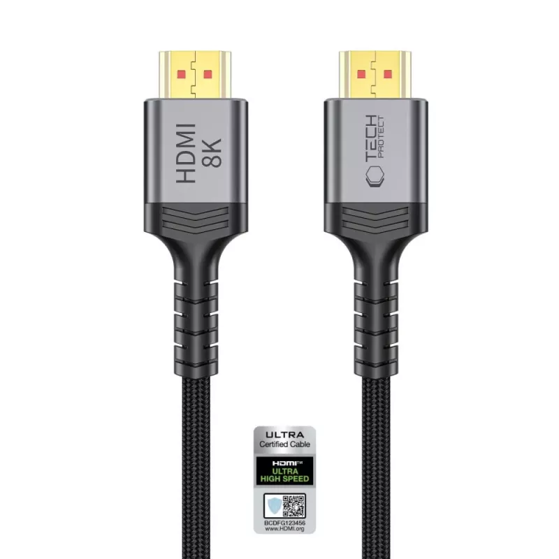 Tech-Protect UltraBoost HDMI 2.1 -kaapeli 4K 120Hz / 8K 60Hz 3 m musta