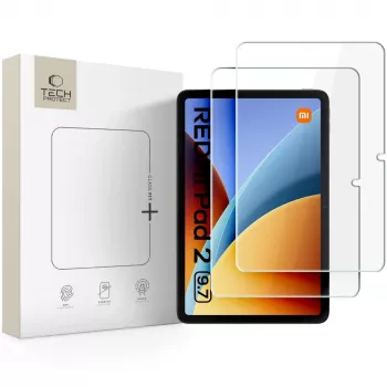 Tech-Protect Glass Fit+ panssarilasi -näytönsuojakalvo Xiaomi Redmi Pad 2 9.7 - 2 kpl:n pakkaus kirkas