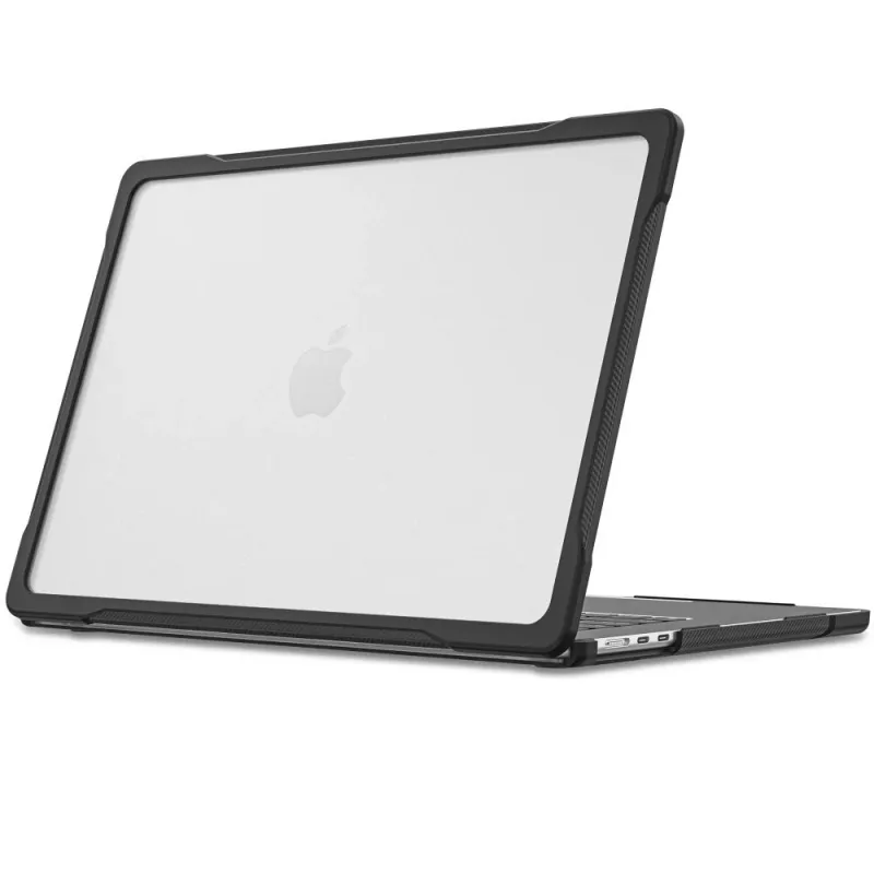 Tech-Protect Velar MacBook Air 13 M2-M5 2023-2026 musta/mattaläpinäkyvä
