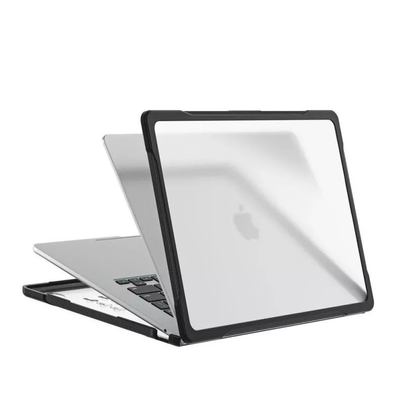 Tech-Protect Velar MacBook Air 13 M2-M5 2023-2026 musta/mattaläpinäkyvä