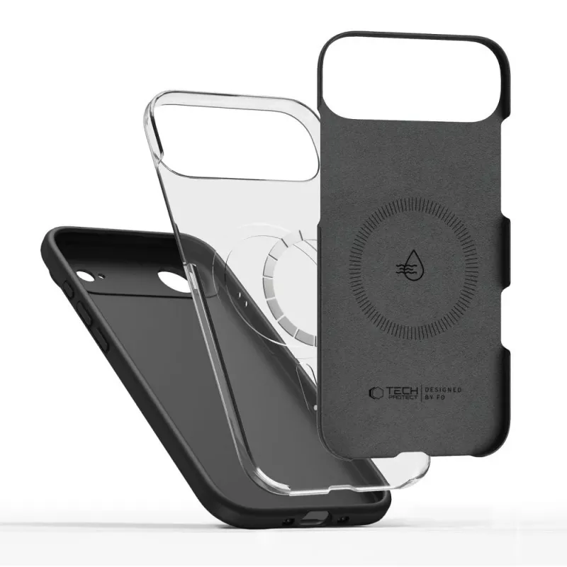 Tech-Protect silikoni MagSafe -kuori Apple iPhone 17 Air - musta