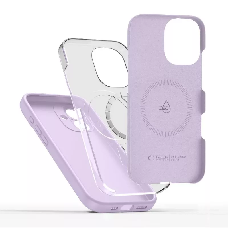 Tech-Protect silikoni MagSafe -kuori Apple iPhone 17 - mauve
