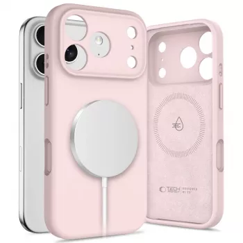 Tech-Protect silikoni MagSafe -kuori Apple iPhone 17 Pro, Pink Pearl