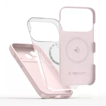 Tech-Protect silikoni MagSafe -kuori Apple iPhone 17 Pro, Pink Pearl