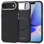 Tech-Protect Ion Carbon MagSafe -kuori iPhone 17 Air, musta/hopea