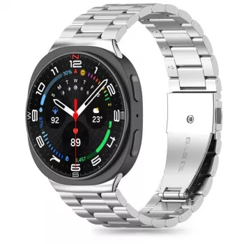 Tech-Protect ruostumaton teräsranneke Samsung Galaxy Watch 8 / Classic (40/44/46 mm) hopea