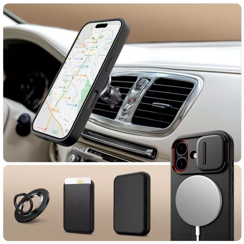 TECH-PROTECT KEVLAR AURA MAGSAFE IPHONE 17 MUSTA
