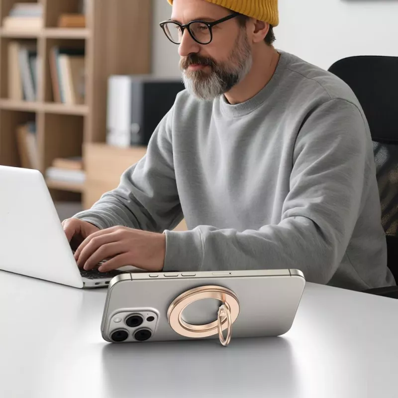 TECH-PROTECT MMR600 magneettinen MagSafe-puhelinrengas satiinikulta