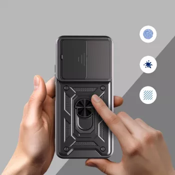 Tech-Protect Camshield Pro -suojakuori Xiaomi Redmi 15C -puhelimelle, musta