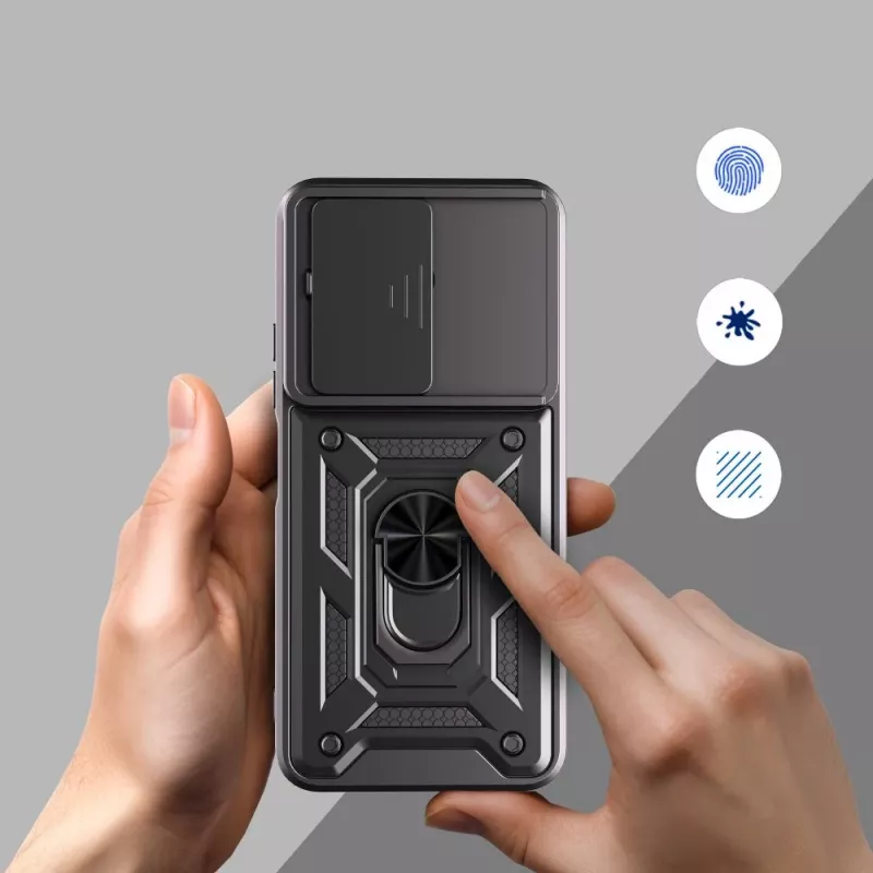 Tech-Protect Camshield Pro -suojakuori Xiaomi Redmi 15C -puhelimelle, musta
