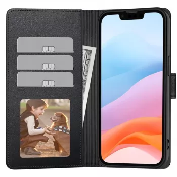 Tech-Protect lompakkokotelo Xiaomi Redmi 15 4G / 5G, musta